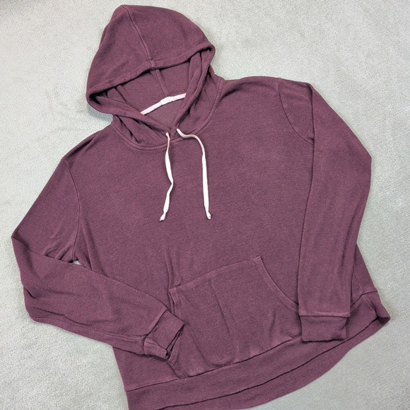 John Galt Hoodie OS Womens Burgundy Plum Made in Italy Vintage Knit Pullover — photo 2